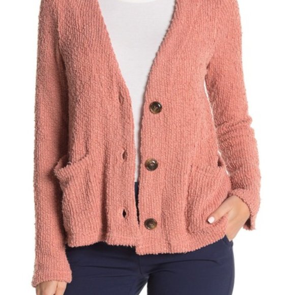 Code x Mode Pink Knit V-Neck Pocket Cardigan - Picture 12 of 12